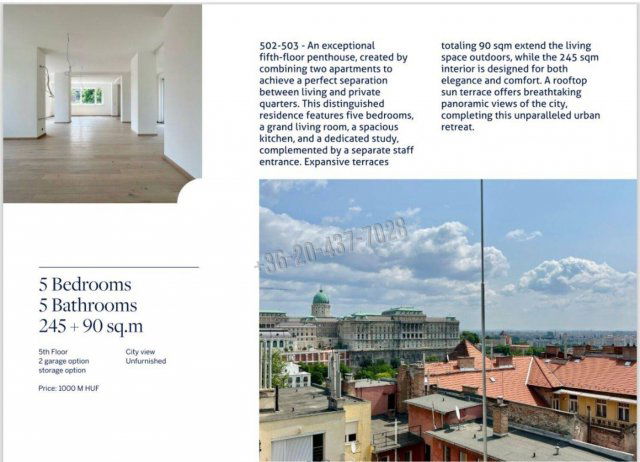 Eladó téglalakás, Budapesten, I. kerületben 1000 M Ft, 5 szobás