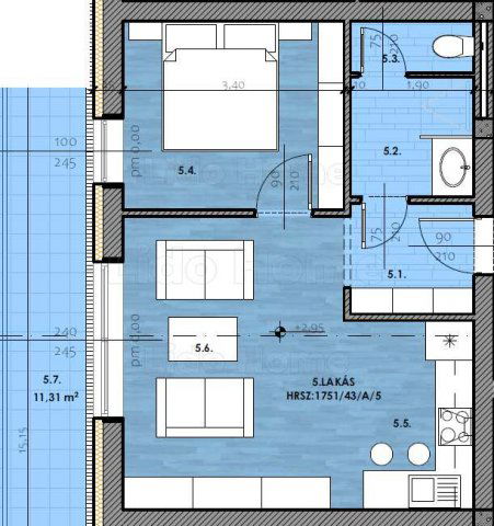 Eladó téglalakás, Siófokon 59.9 M Ft, 2 szobás