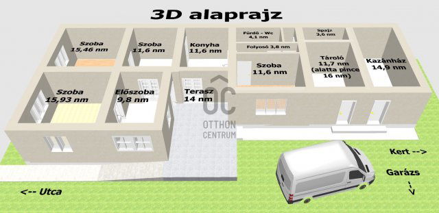Eladó családi ház, Mezőszemerén 9.8 M Ft, 3 szobás