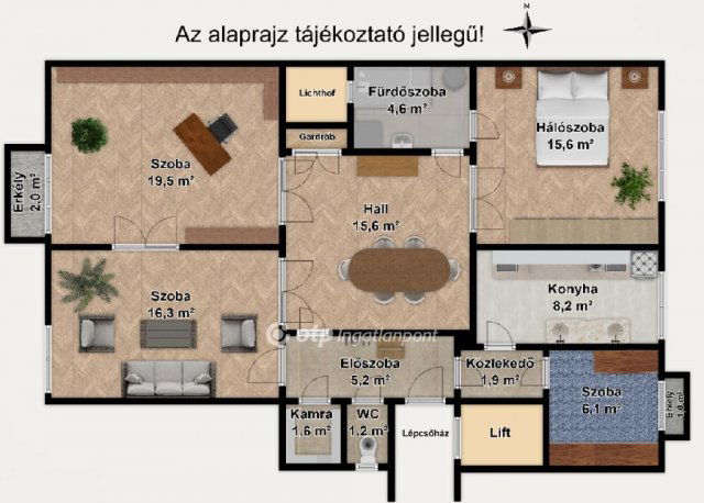 Eladó téglalakás, Budapesten, VII. kerületben 169 M Ft