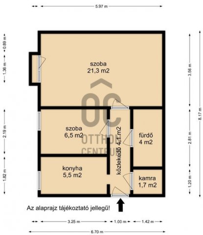 Eladó téglalakás, Nagykanizsán 25.8 M Ft, 2 szobás