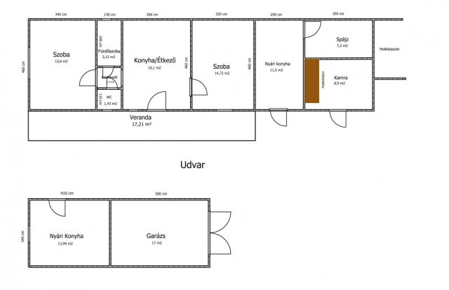 Eladó családi ház, Etén 16.2 M Ft, 2 szobás