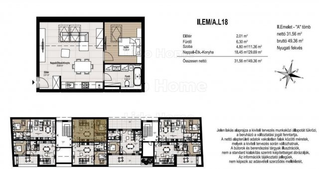 Eladó téglalakás, Mosonmagyaróváron 56.5 M Ft, 2 szobás