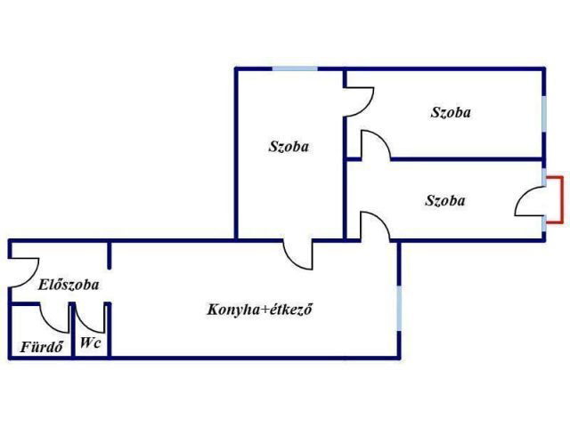 Eladó panellakás, Debrecenben 69.9 M Ft, 3 szobás