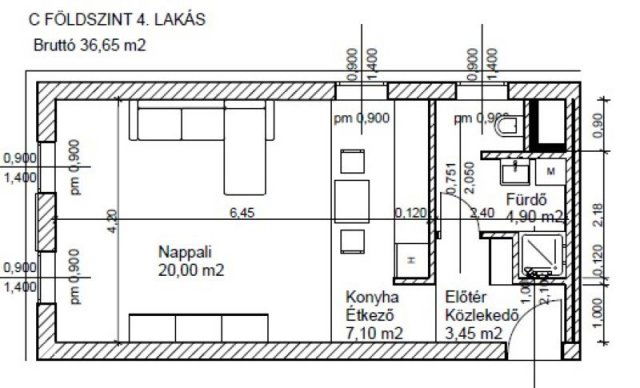 Eladó téglalakás, Bicskén, Csákvári úton 40 M Ft, 1 szobás