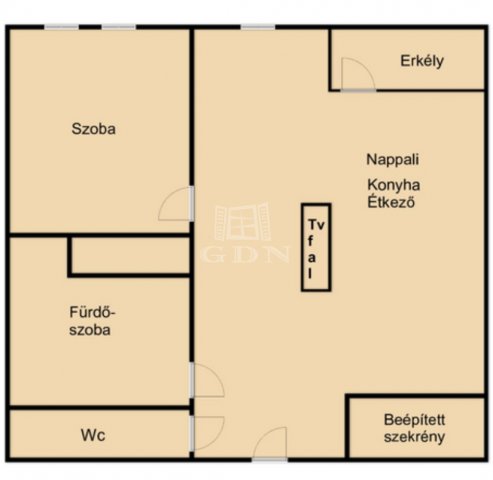 Eladó téglalakás, Zalaegerszegen 44.9 M Ft, 2 szobás