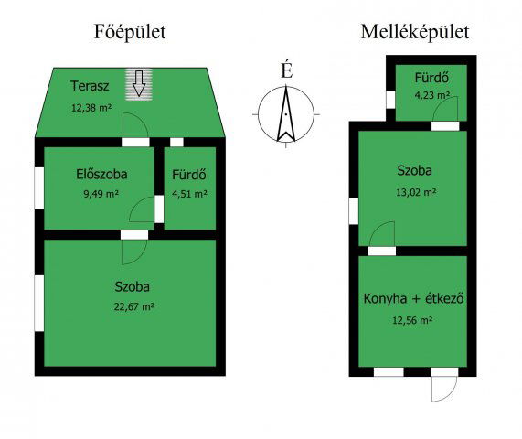 Eladó ikerház, Miskolcon 24.9 M Ft, 2 szobás