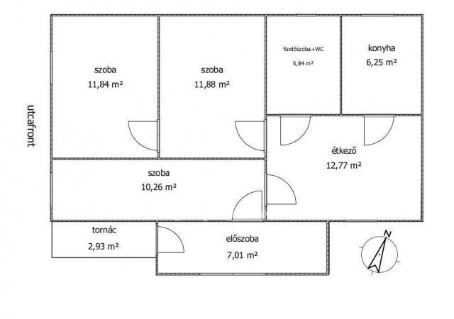 Eladó sorház, Mohácson 31.9 M Ft, 3+1 szobás