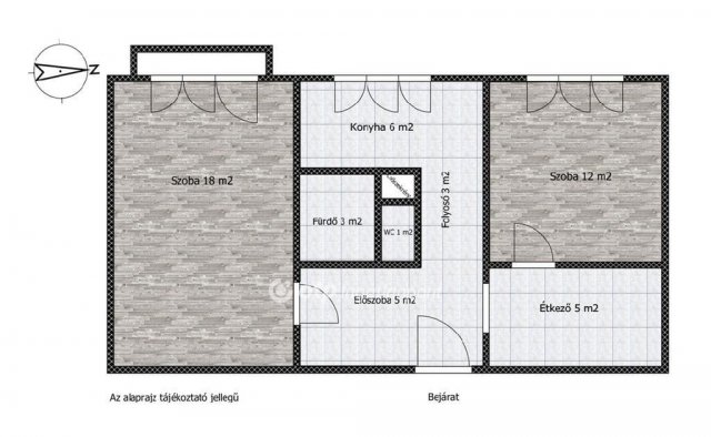 Eladó panellakás, Dunaújvárosban 39.4 M Ft, 2 szobás