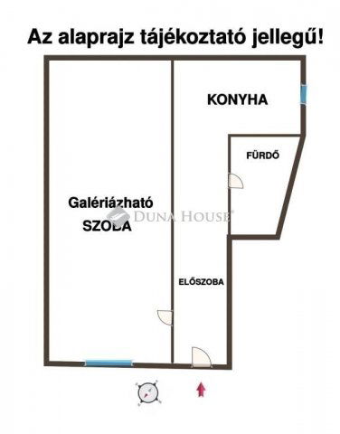 Eladó téglalakás, Budapesten, VII. kerületben 65 M Ft, 1 szobás