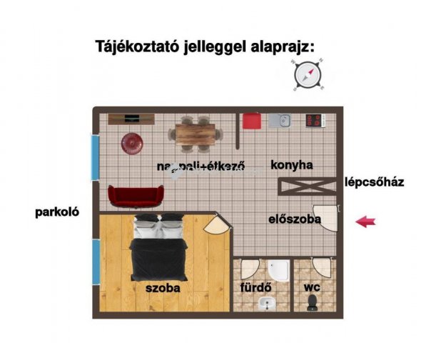 Kiadó téglalakás, albérlet, Bicskén 160 E Ft / hó, 1 szobás