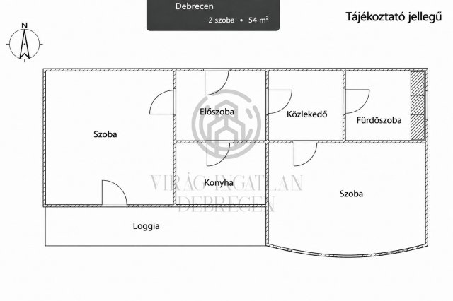 Eladó téglalakás, Debrecenben 79.9 M Ft, 2 szobás