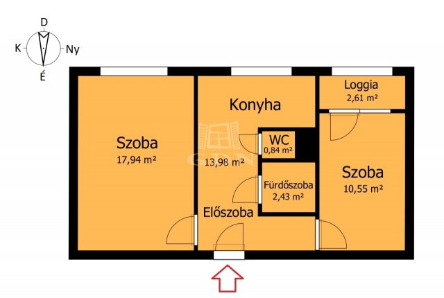 Eladó panellakás, Miskolcon 28.2 M Ft, 1+1 szobás