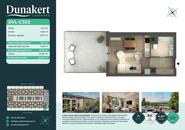 Eladó téglalakás, Vácon, Németh László utcában 54.99 M Ft