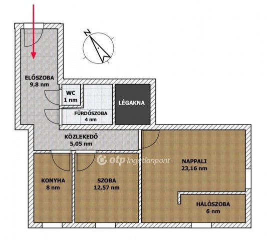 Eladó téglalakás, Budapesten, XIII. kerületben 69.9 M Ft