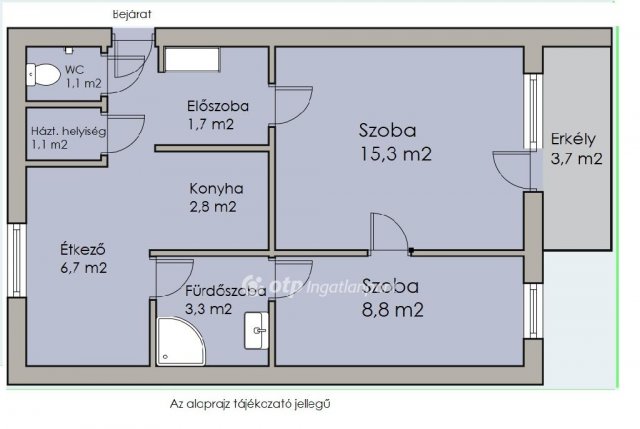 Eladó téglalakás, Budapesten, XXI. kerületben 51.6 M Ft