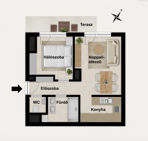 Eladó téglalakás, Szegeden, Szentháromság utcában 58.9 M Ft