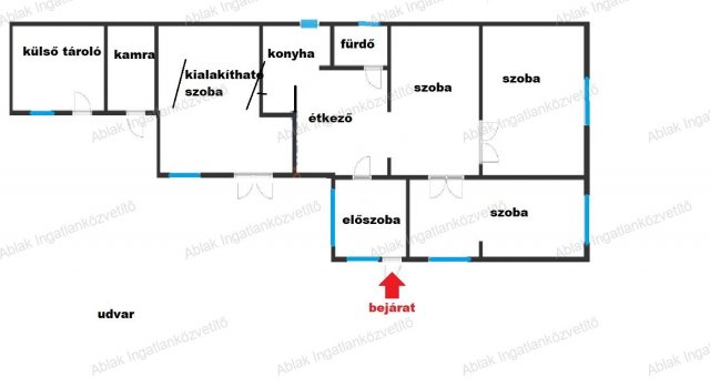 Eladó családi ház, Tabdin 13.9 M Ft, 2+1 szobás