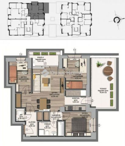 Eladó téglalakás, Zalaegerszegen 89.662 M Ft, 4 szobás
