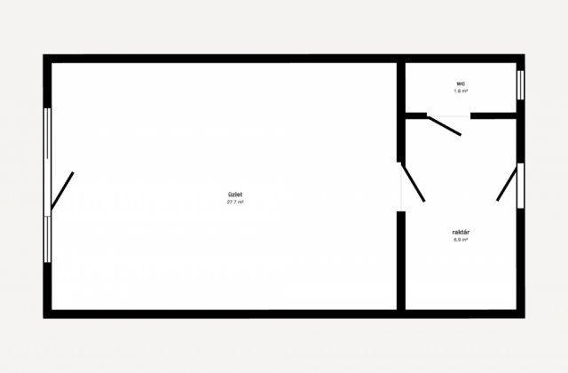 Eladó üzlethelyiség, Tiszavasváriban 11.5 M Ft, 1 szobás