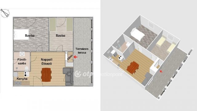 Eladó családi ház, Besenyőtelken 24 M Ft, 2 szobás