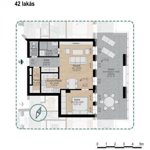 Eladó téglalakás, Kecskeméten, Jókai utcában 94 M Ft, 2 szobás