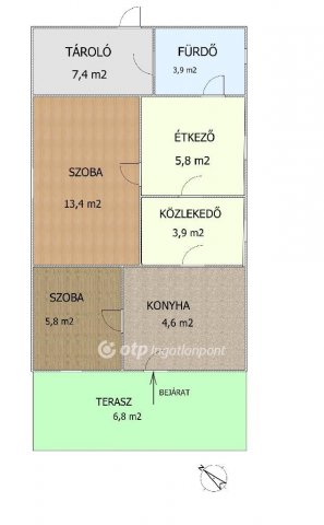 Eladó családi ház, Gyálon 41.5 M Ft, 1+1 szobás