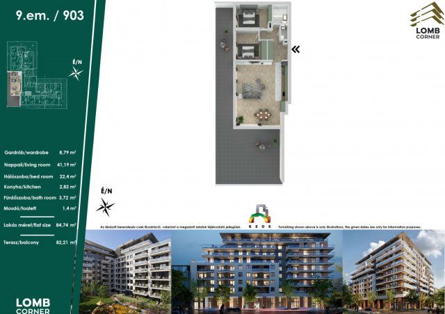 Eladó téglalakás, Budapesten, XIII. kerületben, Lomb utcában