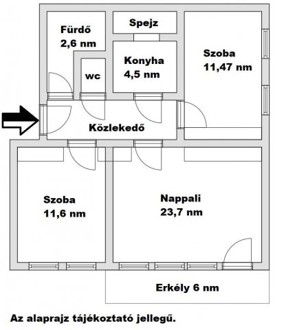 Eladó téglalakás, Zalaegerszegen 46 M Ft, 1+2 szobás