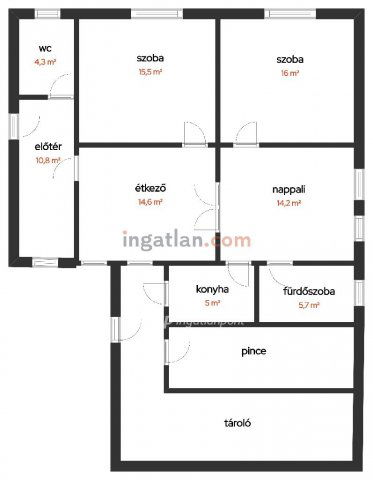 Eladó mezogazdasagi ingatlan, Kecelen 35 M Ft, 3 szobás
