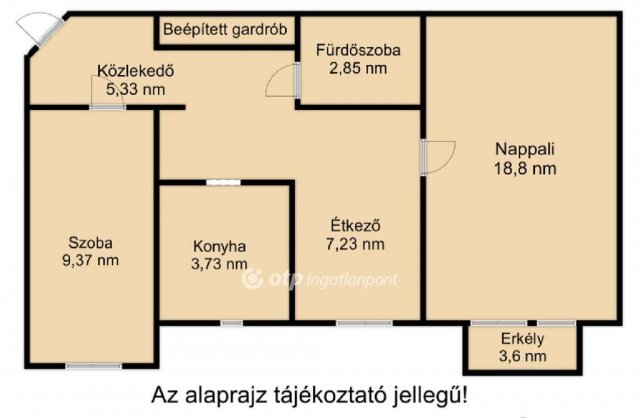 Eladó téglalakás, Debrecenben 63 M Ft, 1+1 szobás