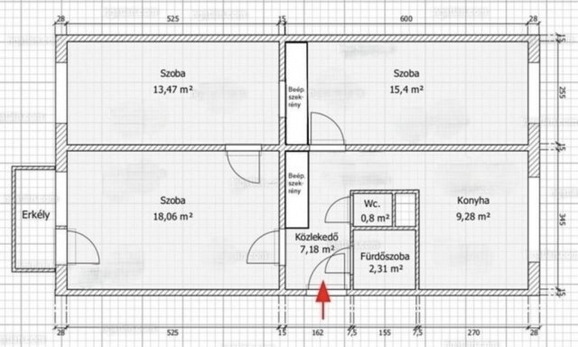 Eladó panellakás, Debrecenben 59.5 M Ft, 3 szobás