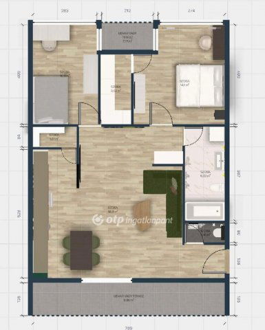 Eladó téglalakás, Debrecenben 119 M Ft, 3 szobás