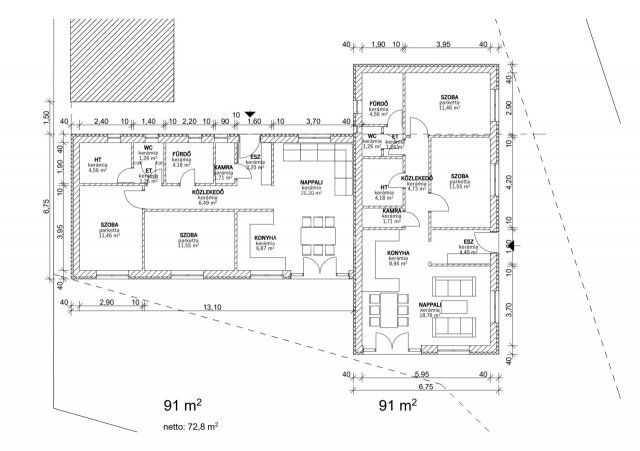 Eladó ikerház, Százhalombattán 80 M Ft, 1+2 szobás