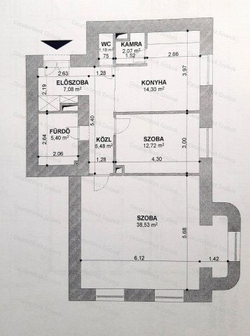 Eladó téglalakás, Szolnokon 52.7 M Ft, 2+1 szobás