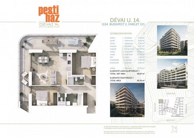 Eladó téglalakás, Budapesten, XIII. kerületben, Dévai utcában