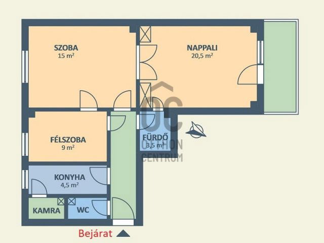 Eladó téglalakás, Budapesten, XI. kerületben 82.8 M Ft, 2 szobás