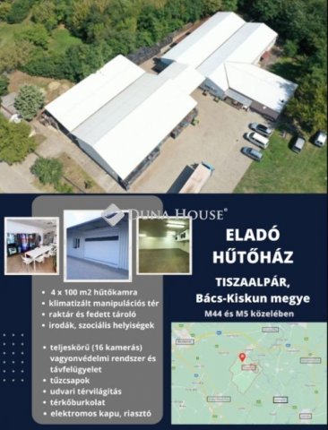 Eladó ipari ingatlan, Tiszaalpáron 229 M Ft / költözzbe.hu
