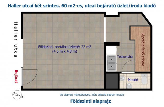 Kiadó üzlethelyiség, Budapesten, IX. kerületben 270 E Ft / hó