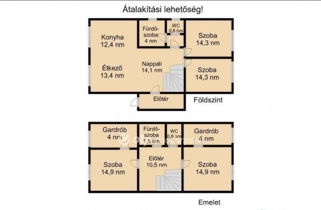 Eladó családi ház, Debrecenben 94.9 M Ft, 2+4 szobás