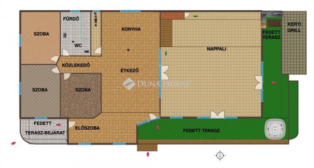 Kiadó családi ház, albérlet, Baján 350 E Ft / hó, 9 szobás