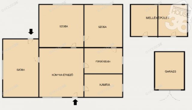 Eladó családi ház, Nyárlőrincen 36.5 M Ft, 3 szobás