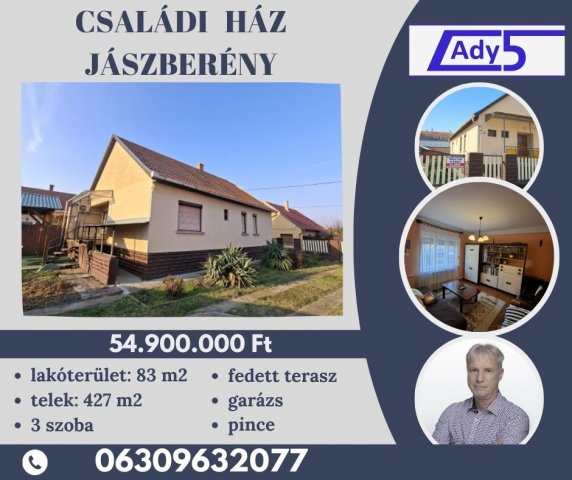 Eladó családi ház, Jászberényben 54.9 M Ft, 3 szobás