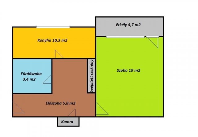 Eladó téglalakás, Tatabányán 33.99 M Ft, 1 szobás