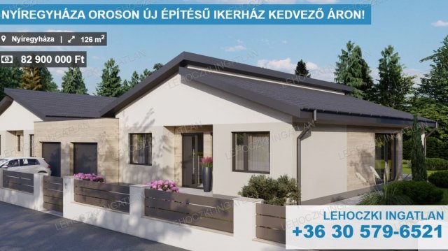 Eladó ikerház, Nyíregyházán 82.9 M Ft, 4 szobás