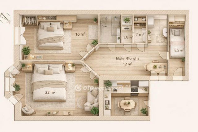 Eladó téglalakás, Budapesten, VI. kerületben 99.9 M Ft, 3 szobás