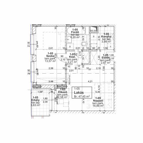 Eladó téglalakás, Budapesten, XIII. kerületben, Jász utcában
