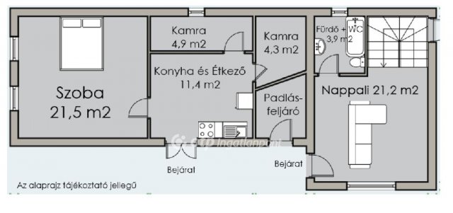 Eladó családi ház, Kapolyon 24.9 M Ft, 3 szobás