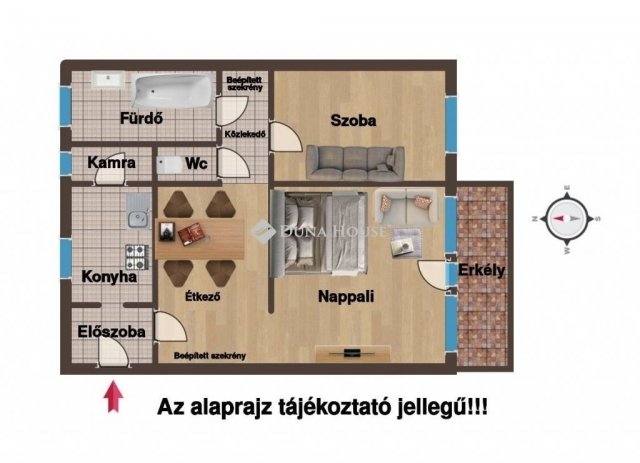 Eladó téglalakás, Siófokon 55.5 M Ft, 2 szobás