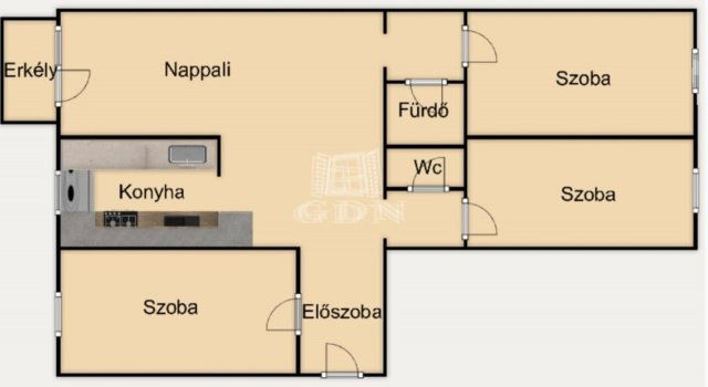 Eladó panellakás, Veszprémben 70.5 M Ft, 1+3 szobás